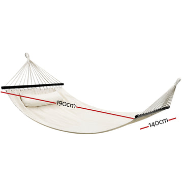 Gardeon Hammock Bed Outdoor Camping Portable Hanging Chair 2 Person Piillow - 0