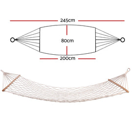 Gardeon Hammock Bed Outdoor Chair Camping Hammocks Hanging Mesh - 0