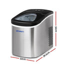 Devanti 2.4L Stainless Steel Portable Ice Cube Maker-2