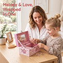 Keezi Kids Jewellery Box Organiser for Girls Kids Music Box Princess Pink-10