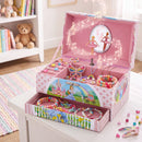 Keezi Kids Jewellery Box Organiser for Girls Kids Music Box with Drawer-1