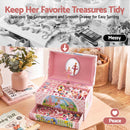Keezi Kids Jewellery Box Organiser for Girls Kids Music Box with Drawer-7