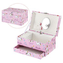 Keezi Kids Jewellery Box Organiser for Girls Kids Music Box with Mirror-2