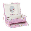 Keezi Kids Jewellery Box Organiser for Girls Kids Music Box with Mirror-3
