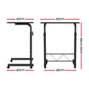 Artiss Laptop Desk Table Adjustable 60CM Black-2