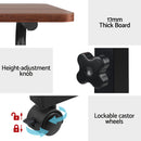 Artiss Laptop Desk Table Adjustable 60CM Dark Wood-6