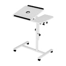 Artiss Laptop Desk Table Fan Cooling White 60CM-1