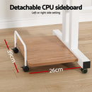 Artiss Laptop Desk Table Adjustable Light Wood 80CM-5