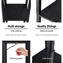 Artiss Floor Lamp 3 Tier Shelf Storage LED Light Stand Home Room Pattern Black-7