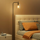 Artiss Floor Lamp Light Stand Modern Home Living Room Office Reading Glass Shade Black-4