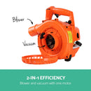Giantz 25.4cc Petrol Leaf Blower Vacuum 2-in-1 Garden Vac Mulcher Blower Orange-5