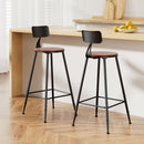 Artiss 2x Bar Stools Vintage Metal Chairs-1