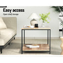 Artiss Coffee Table Rectangular 93CM Walnut Olin-6