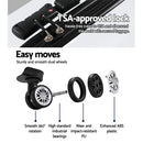 Wanderlite 3pcs Luggage Trolley Travel Suitcase Set TSA Hard Shell Case Strap White-5