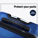 Wanderlite 3pc Luggage Trolley Travel Suitcase Set TSA Hard Shell Case Strap Blue-6