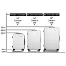 Wanderlite 3pc Luggage Trolley Set Suitcase Travel TSA Carry On Hard Case Lightweight White-2