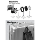 Wanderlite 28" Luggage Trolley Travel Suitcase Set TSA Carry On Lightweight Aluminum Silver-6