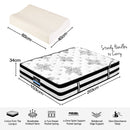 Giselle Queen 34cm 5-Zone Euro Top Pocket Spring Mattress with 2 Natural Latex Contour Pillows-2