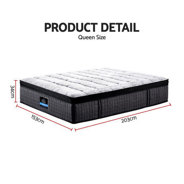 Giselle Bedding 34cm Mattress 9 Zone Latex Foam Queen - 0