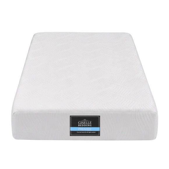 Giselle 25cm King Single Hybrid Mattress Soft Knitted Fabric Edge Support Gel Foam