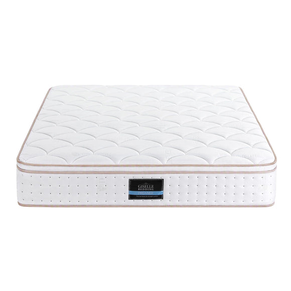 Giselle 30cm King Spring Mattress Tencel Cover 5-Zone Firm Back Support