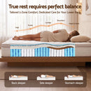 Giselle 30cm Queen Spring Mattress Tencel Cover 5-Zone Firm Back Support-4