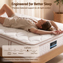 Giselle 30cm Single Spring Mattress Tencel Cover 5-Zone Firm Back Support-3