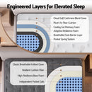 Giselle Single Reversible Spring Mattress Cashmere Cover Gel Foam Firm 35cm-5