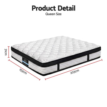Giselle Bedding 31cm Mattress Euro Top Queen - 0