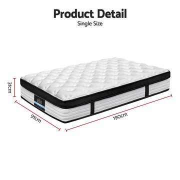 Giselle Bedding 31cm Mattress Euro Top Single - 0