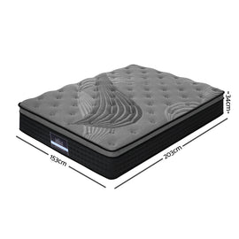 Giselle Bedding 34cm Mattress Bamboo Cover Queen - 0