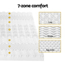 Giselle Bedding Memory Foam Mattress Topper 7-Zone Airflow Pad 8cm King White-5
