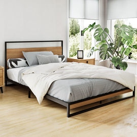 Artiss Bed Frame Double Size Metal Bed Frame DANE - 0