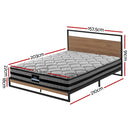 Artiss Bed Frame Queen Size Metal Frame DANE with Mattress-2