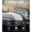Artiss Bed Frame Metal Bed Frame LEO - Double (Black)-4
