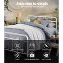 Artiss Bed Frame Metal Bed Frame LEO - Double (White)-4