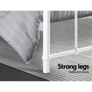 Artiss Bed Frame Metal Bed Frame LEO - Double (White)-6