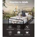 Artiss Bed Frame Metal Bed Frame LEO - Single (Black)-5
