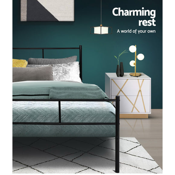 Artiss Bed Frame Double Metal Bed Frame SOL