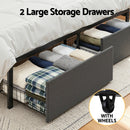 Artiss Metal Bed Frame King Size with 2-Tier Hidden Storage with Charging Station-8