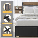 Artiss Metal Bed Frame King Size with 2-Tier Hidden Storage with Charging Station-9