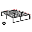 Artiss Bed Frame Double Size Metal Bed Frame TINO-2