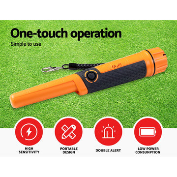 Metal Detector 40MM Sensitive Handheld Pinpointer Waterproof Automatic Hunter Orange - 0