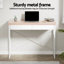 Artiss Computer Desk Drawer Storage Oak 100CM-4