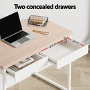 Artiss Computer Desk Drawer Storage Oak 100CM-5