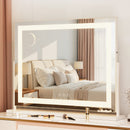 80x65cm Embellir Makeup Mirror Hollywood Vanity with LED Light White Frame-8