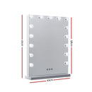 Embellir Makeup Mirror 43x61cm Hollywood Vanity with LED Light Tabletop Wall-2