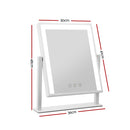 Embellir Makeup Mirror 30x40cm Hollywood Vanity with LED Light Rotation White-2