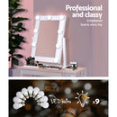 Embellir Makeup Mirror 30x38cm Hollywood Vanity with LED Light Rotation Tabletop-4