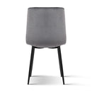 Artiss Dining Chairs Set of 4 Velvet Horizontal Slope Grey-5